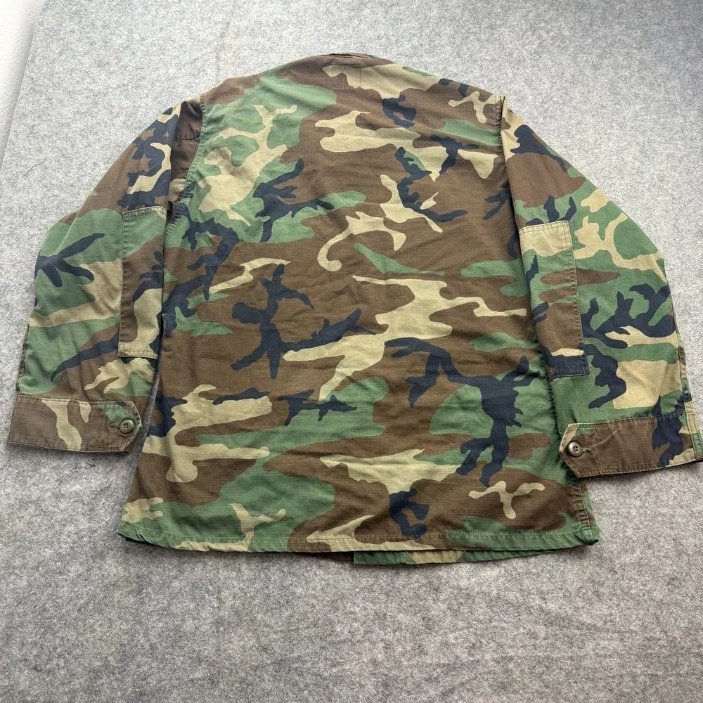 VTG US NAVY Jacket Mens Medium Reg Woodland Camo Combat BDU Hot Weather Coat